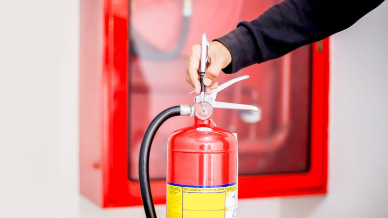Handheld fire equipment including extinguishers and hose reels